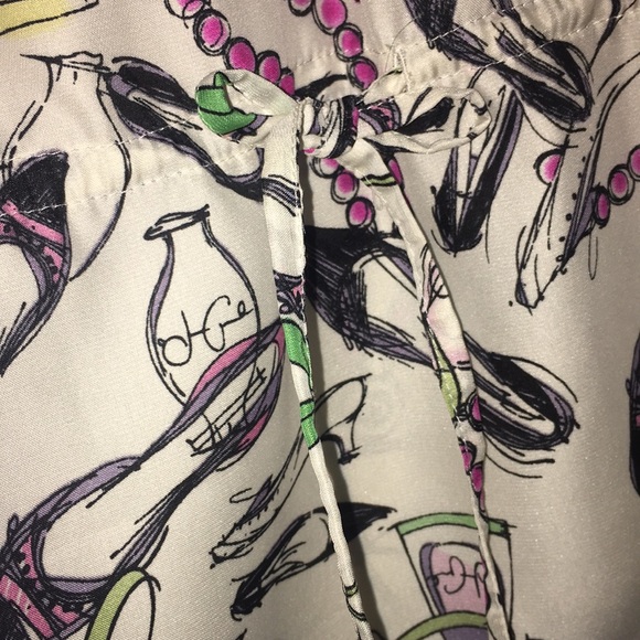 ❤️Ultra fem print ruffles pearls shoes cami tank - Picture 12 of 16